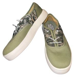 Hey Dude Men's Olive and White Sneakers